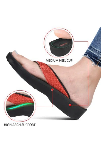 Aerothotic Aislynn Flip Flop In Red