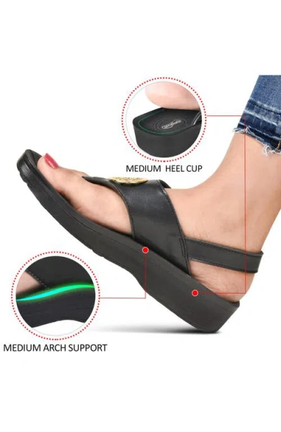 Aerothotic Cait Slingback Sandal In Black