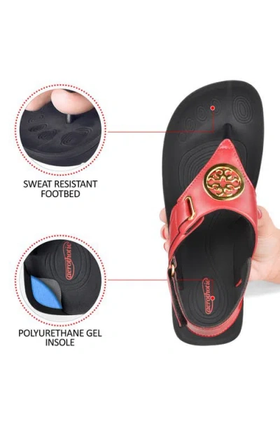 Aerothotic Cait Slingback Sandal In Red