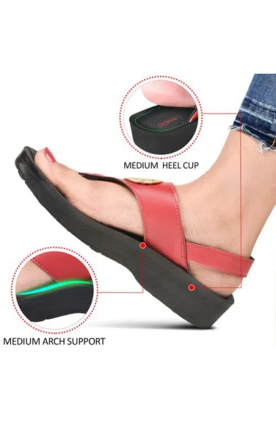 Aerothotic Cait Slingback Sandal In Red