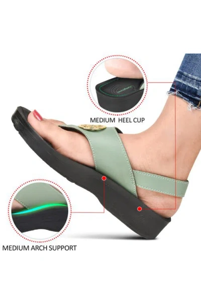 Aerothotic Cait Slingback Sandal In Green