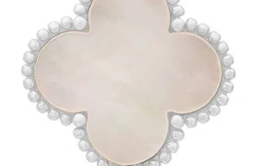 Queen Jewels Mother-of-pearl Clover Stud Earrings