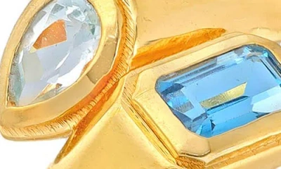 Ys Gems Blue Topaz Bypass Ring