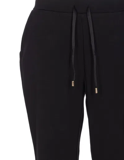 Liu •jo Drawstring-waist Trousers In Black