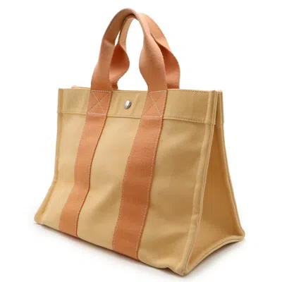 Pre-owned Hermes Bora Bora Orange Canvas Handbag Tote Bag ()