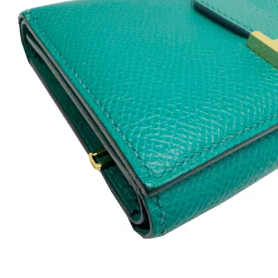 Pre-owned Hermes Green Epsom Leather Wallet (tri-fold) ()