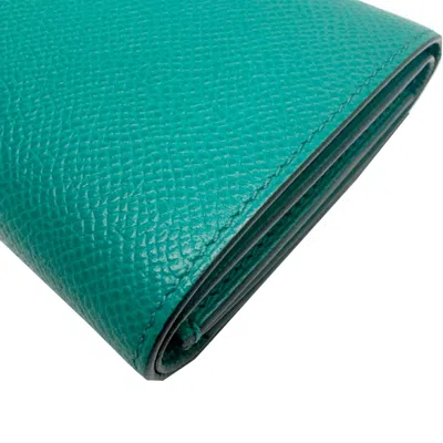 Pre-owned Hermes Green Epsom Leather Wallet (tri-fold) ()
