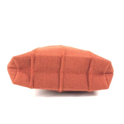 Pre-owned Hermes Orange Wool Leather Handbag Tote Bag ()