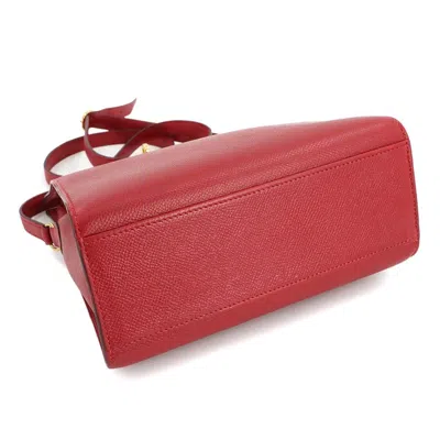 Pre-owned Hermes Red Color Rouge Vif Courchevel Leather Shoulder Bag ()