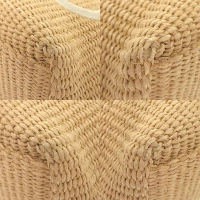 Pre-owned Jimmy Choo Beige Raffia Handbag Shoulder Bag ()