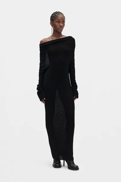 Ann Demeulemeester Barbro Dropped Shoulder Midi Knitted Dress