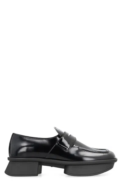 Prada Leather Loafers In Black