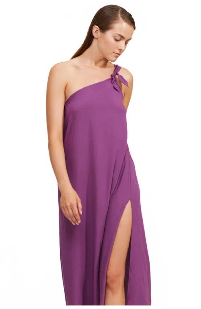 Luma Gottex One Shoulder Sarong Style Maxi Dress Coverup