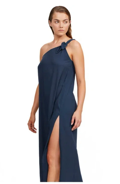 Luma Gottex One Shoulder Sarong Style Maxi Dress Coverup