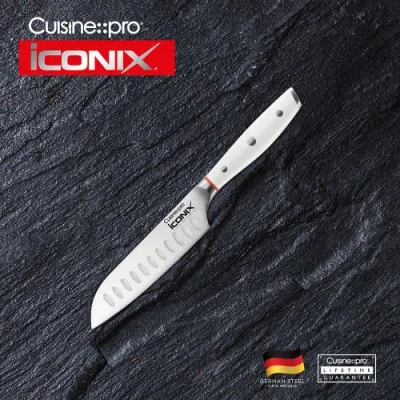 Cuisine::pro Iconix 5" Try Me Santoku Knife In White