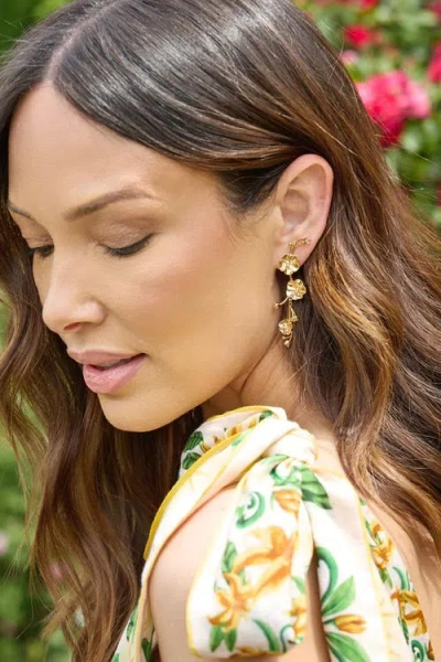 Alex And Ani New York Botanical Garden® 2-in-1 Pansy Statement Earrings