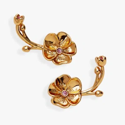 Alex And Ani New York Botanical Garden® 2-in-1 Pansy Statement Earrings