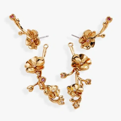 Alex And Ani New York Botanical Garden® 2-in-1 Pansy Statement Earrings