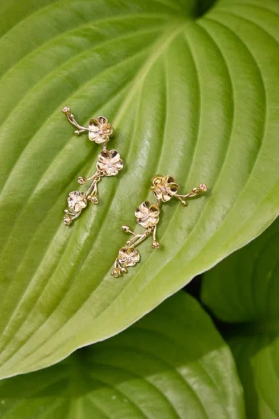 Alex And Ani New York Botanical Garden® 2-in-1 Pansy Statement Earrings