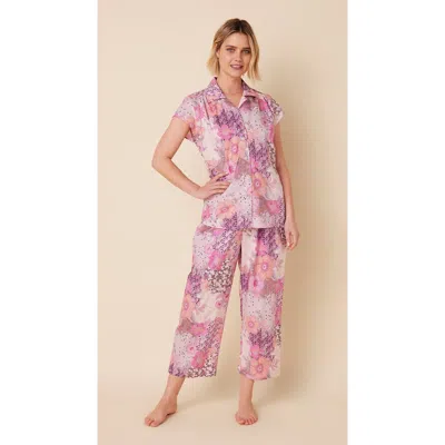 The Cat's Pajamas Luxe Pima Cropped Pajama Set