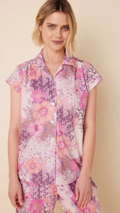 The Cat's Pajamas Luxe Pima Cropped Pajama Set