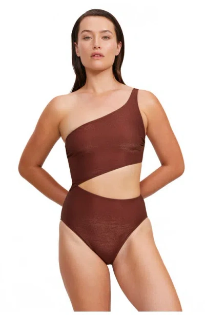 Luma Gottex High End One Shoulder Cut Out One Piece