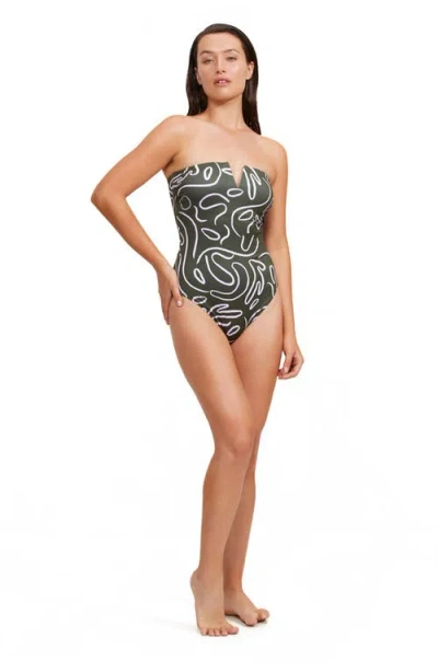 Luma Gottex Artsy Chic V Wire Bandeau One Piece