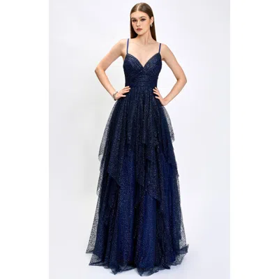 Bariano Brylee Glitter Ball Gown