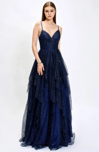 Bariano Brylee Glitter Ball Gown