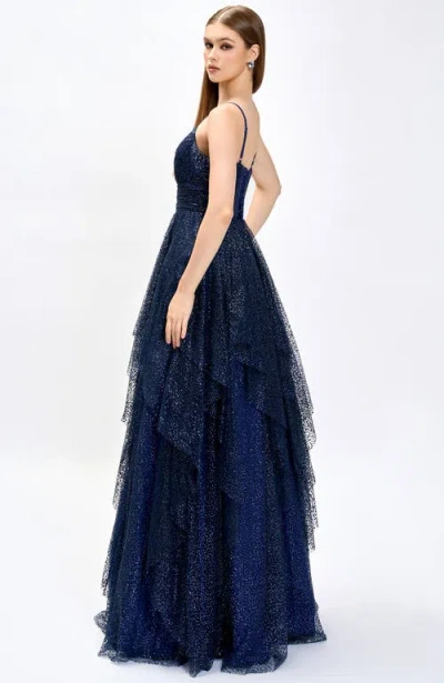 Bariano Brylee Glitter Ball Gown