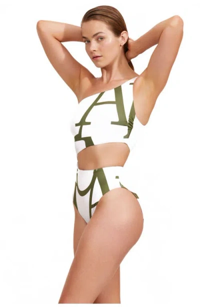 Luma Gottex Signature One Shoulder Cut Out One Piece