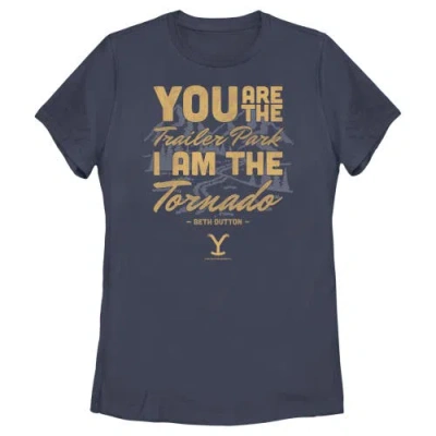 Yellowstone Beth Dutton Trailer Park I Am The Tornado  Graphic T-shirt In Blue