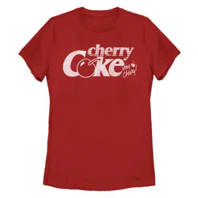 Coca-cola Coca Cola Retro Cherry Coke Logo  Graphic T-shirt In Red