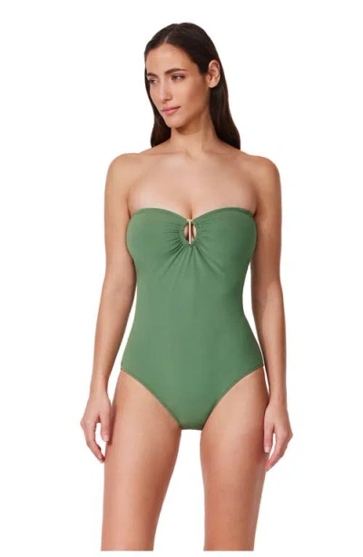 Profile By Gottex Beyond Time Bandeau One Piece In Green