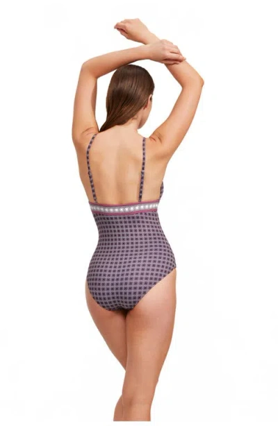 Luma Gottex Retro Touch V Neck One Piece