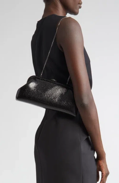 Jimmy Choo Skylar Snakeskin Embossed Leather Clutch