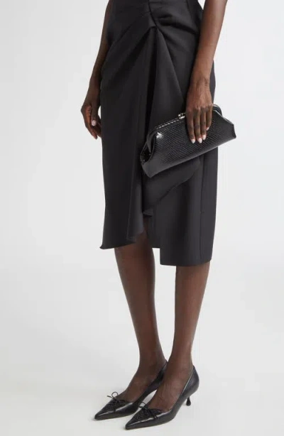 Jimmy Choo Skylar Snakeskin Embossed Leather Clutch