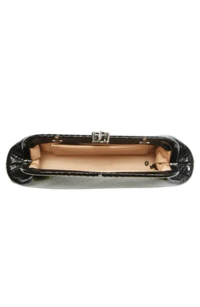 Jimmy Choo Skylar Snakeskin Embossed Leather Clutch