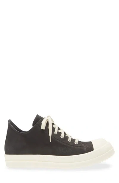 Rick Owens Men Low Sneaks In Grain Calf Leather