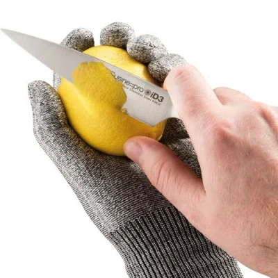 Cuisine::pro Id3 Woven Fabric Hppe 9.06" Cut Resistant Glove In Black