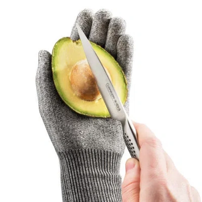 Cuisine::pro Id3 Woven Fabric Hppe 9.06" Cut Resistant Glove In Black