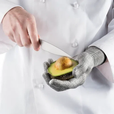 Cuisine::pro Id3 Woven Fabric Hppe 9.06" Cut Resistant Glove In Black