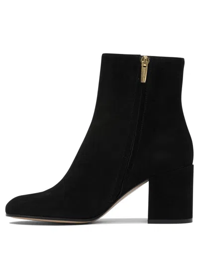 Gianvito Rossi Block Heel Ankle Boots With Suede Finish