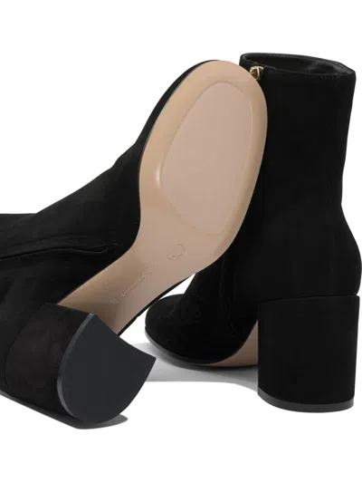 Gianvito Rossi Block Heel Ankle Boots With Suede Finish