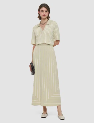 Joseph Geometric Jacquard Silk Blend Skirt