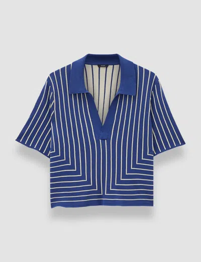Joseph Geometric Jacquard Silk Blend Top