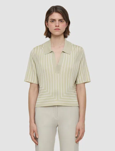 Joseph Geometric Jacquard Silk Blend Top