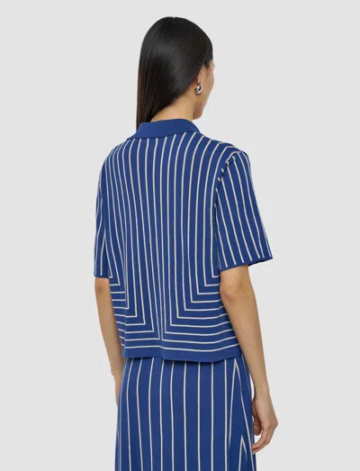 Joseph Geometric Jacquard Silk Blend Top