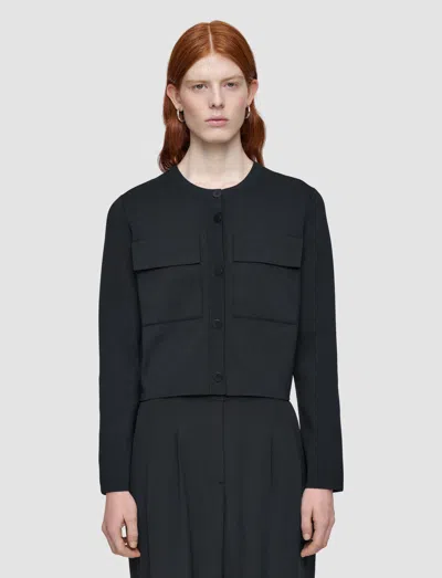 Joseph Stretch-knit Cardigan Jacket In Black