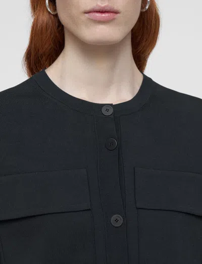 Joseph Stretch-knit Cardigan Jacket In Black